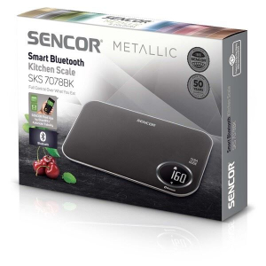 Sencor SKS 7078BK intelligens konyhai mérleg fekete